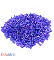 Beads 2mm - Glass Hexagonal - Violet AB
